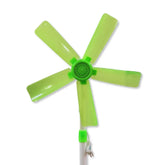 Green folding fan with four blades